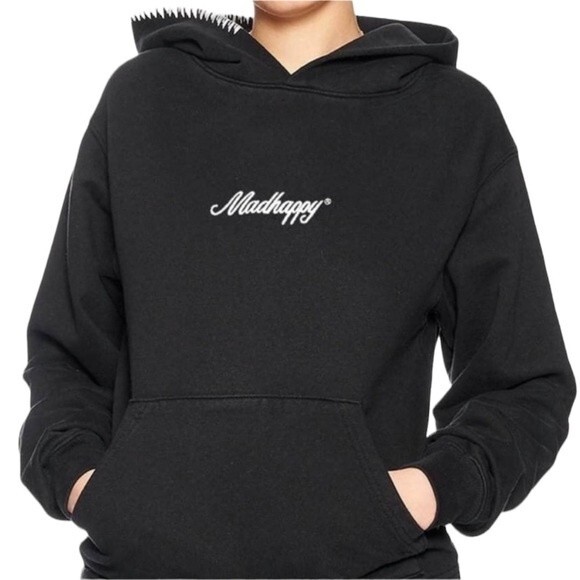 Madhappy Tops - Madhappy New! Classic Universal Crop Hoodie Signature Hood-Stitch Embroidered